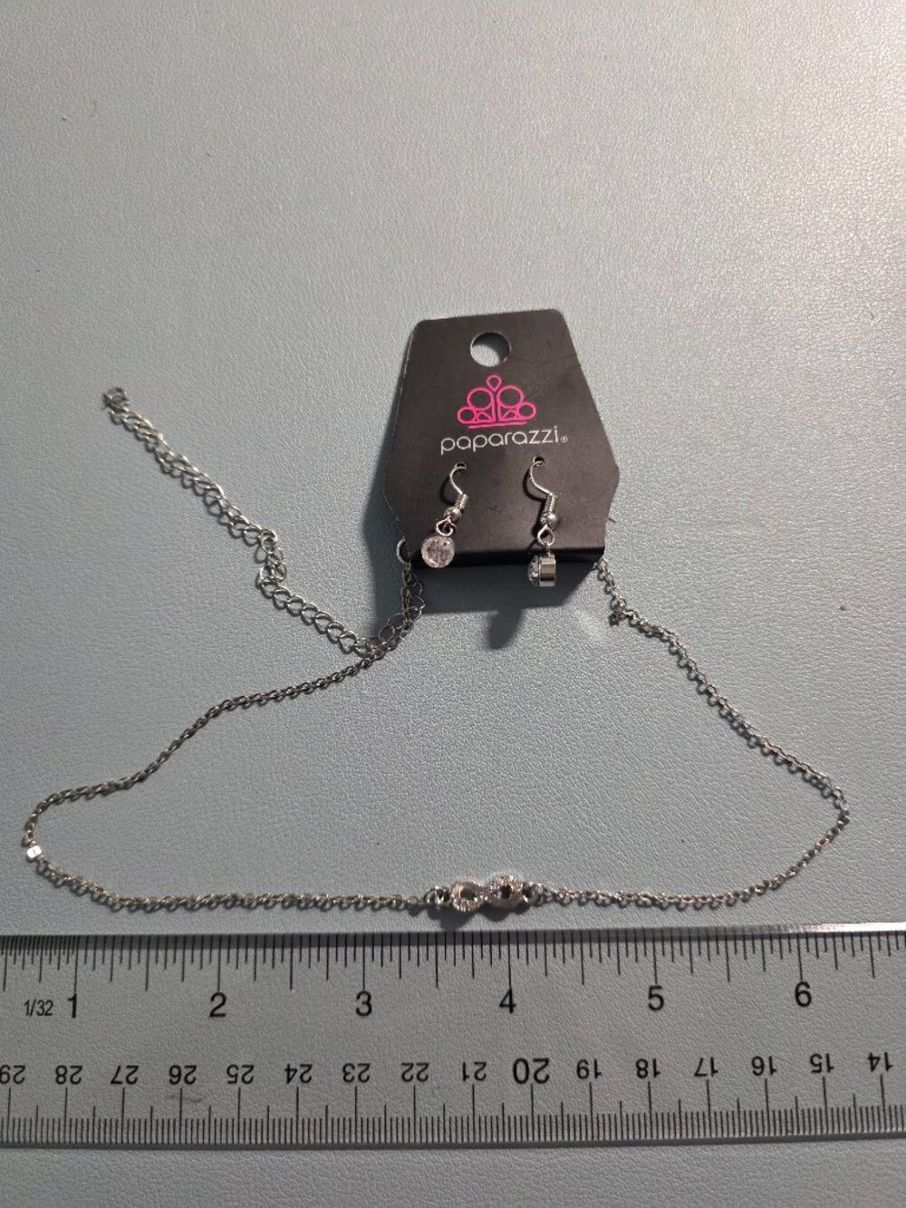 Paparazzi infinity necklace and earring set